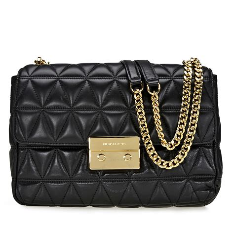 michael kors pvc bag black|Michael Kors quilted black bag.